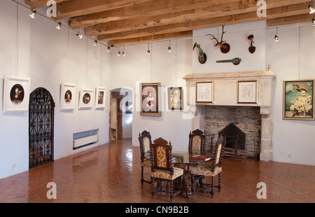 France, Aveyron, Belcastel, labeled Les Plus Beaux Villages de France (The Most Beautiful Villages of France), Chateau de Stockfoto