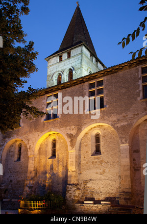 Frankreich, Menge, Carennac, beschriftete Les Plus Beaux Dörfer de France (die schönsten Dörfer Frankreichs), das Schloss und die Stockfoto