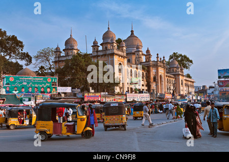 Autorickshaws Hyderabad Stadtzentrum Andhra Pradesh, Indien Stockfoto