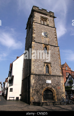 Der Uhrturm Marktplatz St Albans Hertfordshire Stockfoto