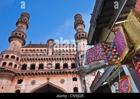 Charminar Laad Basar Hyderabad Andhra Pradesh, Indien Stockfoto