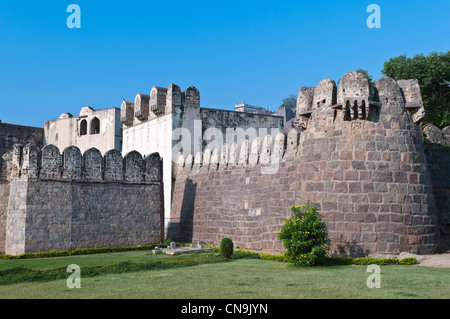 Golconda Fort Hyderabad Andhra Pradesh, Indien Stockfoto