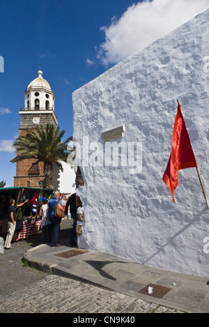 Lanzarote, Kanarische Inseln - Teguise, zentrale Insel Stadt und beliebter Sonntagsmarkt. Stockfoto