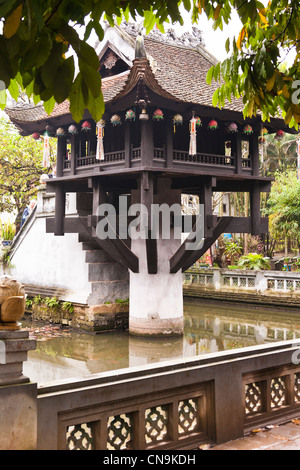 Die eine Säule Pagode Chua Mot Cot, im Präsidentenpalast Komplex, Hanoi, Vietnam Stockfoto