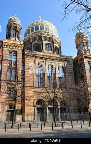 Berlin, Deutschland. Neue Synagoge / neue Synagoge in der Oranienburger Straße 30 (Eduard Knoblauch, 1859-66) Stockfoto