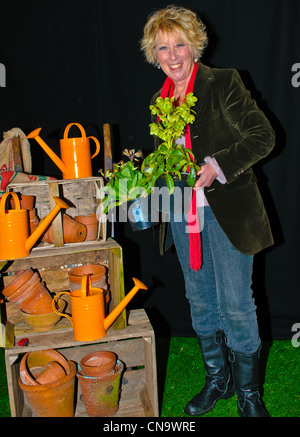 TV-Promi Gärtner Carol Klein in Garten Party Gloucester Quays Stockfoto