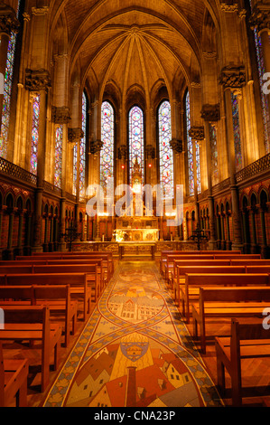 Frankreich, Nord, Lille, Mosaike und die Sainte-Chapelle Notre-Dame De La Treille Stockfoto