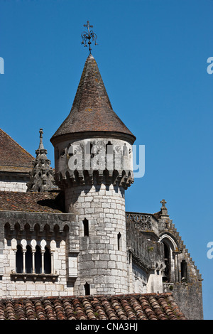 Frankreich, Lot, Rocamadour, religiöse Stadt, der Palast der Bischöfe Stockfoto