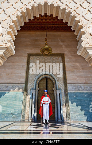 Marokko, Rabat, Königliche Wache Mausoleum Mohamed V Stockfoto