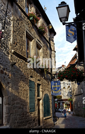 Frankreich, Creuse, Aubusson, Maison du Tapissier (Gobelin-Hersteller Haus), Aubusson Wandteppich Arbeit als immateriellen kulturellen aufgeführt ist Stockfoto