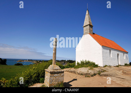 Frankreich, Côtes d ' Armor, Brehat Insel, Kapelle St. Michael und seinem Leidensweg in Granit Stockfoto