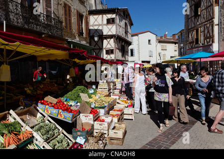 Frankreich, Puy de Dome, Billom, Montag Markt Stockfoto