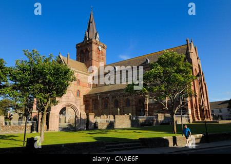 Großbritannien, Schottland, Orkney-Inseln, Festland, Stadt Kirkwall, St.-Magnus-Kathedrale Stockfoto