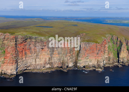 Großbritannien, Schottland, Orkney-Inseln, Klippen der Insel Hoy an der Atlantikküste südlich von Rackwick und Scapa Flow Stockfoto