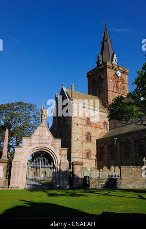 Großbritannien, Schottland, Orkney-Inseln, Insel Mainland, Stadt Kirkwall, St.-Magnus-Kathedrale Stockfoto