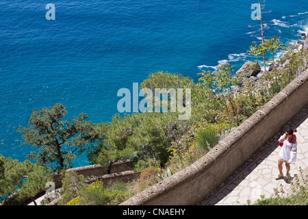 Italien, Kampanien, Golf von Neapel, Capri Insel, Via Krupp Stockfoto