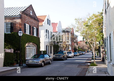 Straßenszenen, historische Häuser, Türen in Charleston, South Carolina Stockfoto