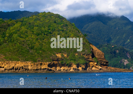 Dominica, Nord-Ost-Bereich der Insel, der berühmte Strand von Batibu Bay, einer der schönsten und wildesten Strand von der Stockfoto