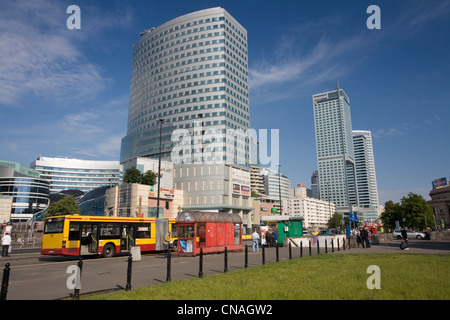 Polen, Warschau, neue Bürogebäude in der Nähe von Hauptbahnhof Stockfoto