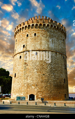 Die osmanischen weißen Turm von Thessaloniki (1535 – 1536), Symbol der Thealonika. Griechenland Stockfoto