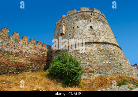 Byzantinischen Mauern von Thessaloniki, Griechenland. Ein UNESCO-Weltkulturerbe Stockfoto