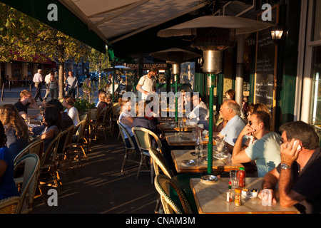 Frankreich, Paris, Ile Saint Louis, das Restaurant Le Flore de l'Île Stockfoto