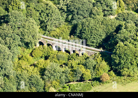 Frankreich, Loire-Atlantique, Nort-Sur-Erdre, Aquädukt, Rigole Alimentaire ist ein Kanal mit Wasser Nantes nach Brest zu füttern von canal Stockfoto