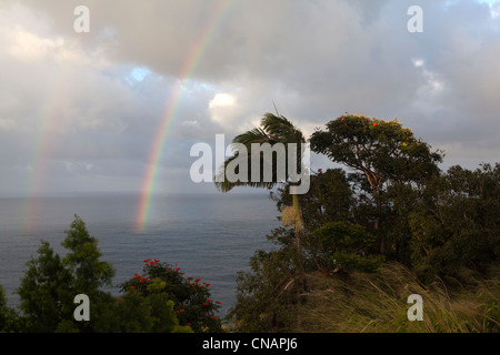 USA, Hawaii, Big Island, Hamakua Küste ist, Regenbogen Himmel Stockfoto