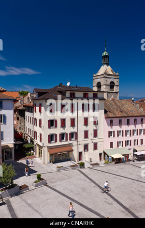 Frankreich, Haute Savoie, Le Chablais, Evian, Fußgängerzonen der Innenstadt Stockfoto