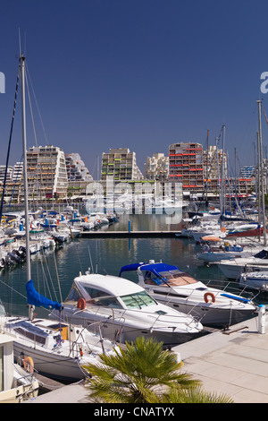 Frankreich, Herault, La Grande Motte und die marina Stockfoto