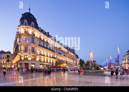 Frankreich, Herault, Montpellier, Altstadt, Ecusson, Place De La Comedie (Comedy-Platz), das Gebäude die Tiefe genannt Stockfoto