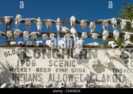 USA, South Dakota, Scenic, Longhorn saloon Stockfoto