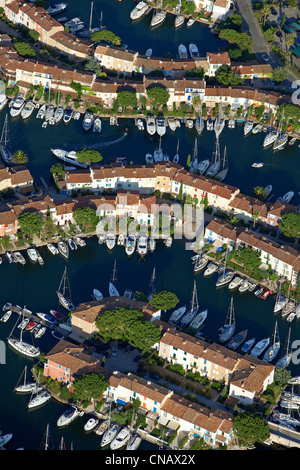 Frankreich, Var, Golfe de Saint Tropez, Port Grimaud (Luftbild) Stockfoto