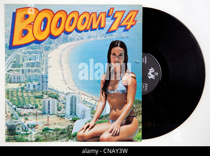 Cover von Vinyl Zusammenstellung BOOOOM 74, veröffentlicht 1974 auf Yupy Records Stockfoto