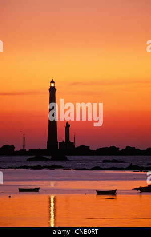 Frankreich, Finistere, Plouguerneau, Ile Vierge im Archipel de Lilia, Ile Vierge Leuchtturm, der höchste Leuchtturm in Europa Stockfoto