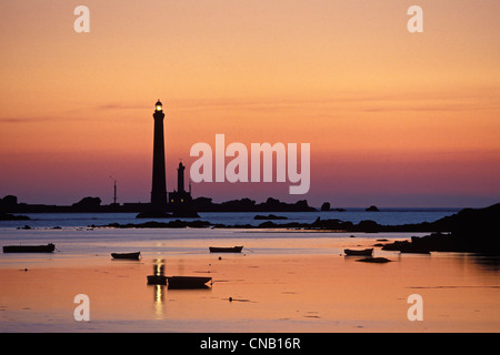 Frankreich, Finistere, Plouguerneau, Ile Vierge im Archipel de Lilia, Ile Vierge Leuchtturm, der höchste Leuchtturm in Europa Stockfoto