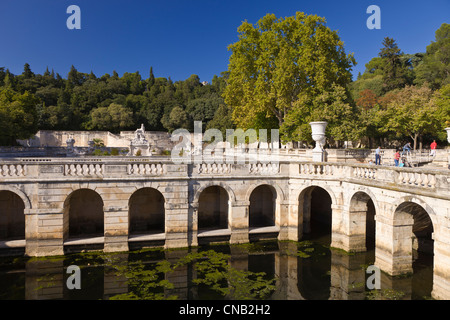 Frankreich, Gard, Nimes, Jardin De La Fontaine Stockfoto