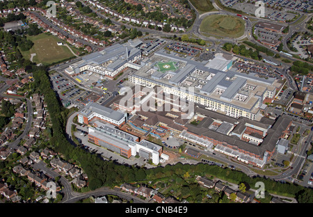 Luftaufnahme des Royal Derby Hospital Stockfoto