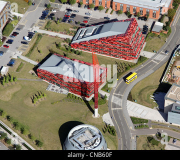 Luftbild des Xu Yafen Building und der Yang Fujia School auf dem Jubilee Campus, Nottingham University Stockfoto