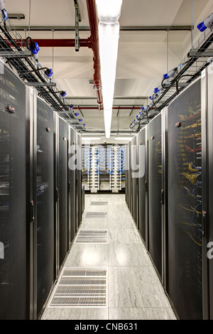 Server-Racks Computerraum banking Stockfoto