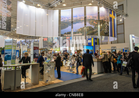 ITB 2012, Internationale Tourismus-Börse, internationale Tourismus-Messestand von Schweden Stockfoto