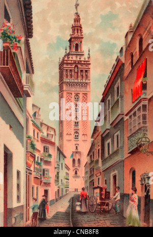 Kathedrale von Matthew Street, Sevilla, Sevilla, um 1900 Stockfoto