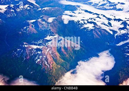 Luftaufnahme der Chugach Mountains, Yunan Alaska, Herbst Stockfoto