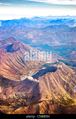 Luftaufnahme der Chugach Mountains, Yunan Alaska, Herbst Stockfoto