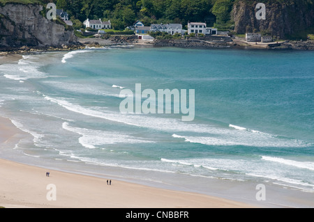 Großbritannien, Nordirland, Antrim County, Küste von Antrim, White Park Bay, Port Portbradden Stockfoto