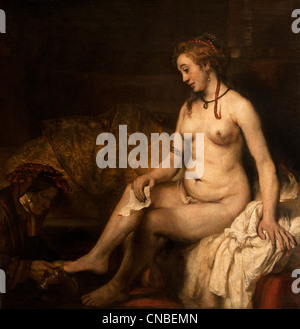 Bathsheba Baden 1654 gesehen von König David machte er ihr seine wife1654 Rembrandt Rijn. Van Rijn niederländischen 1606 – 1669 Niederlande Stockfoto