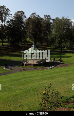 Jubilee Park Musikpavillon in Whitchurch, eine Marktstadt in Shropshire Stockfoto