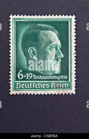 Deutscher Zweiter Weltkrieg Stempel mit Hitlers Kopfprofil Stockfoto