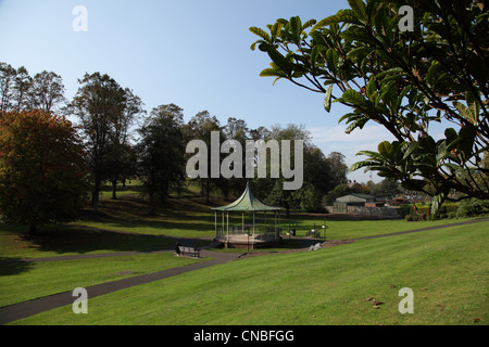 Jubilee Park Musikpavillon in Whitchurch, eine Marktstadt in Shropshire Stockfoto