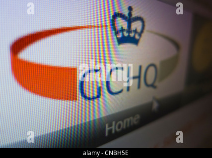 Das GCHQ-Logo auf ihrer Website. Stockfoto